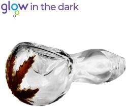 Urban Crew Pipa sticla Glow in The Dark transparenta 10cm