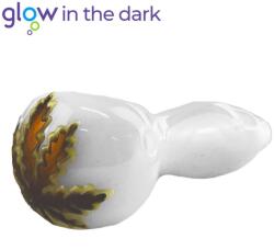 Urban Crew Pipa sticla Glow in The Dark alba 10cm