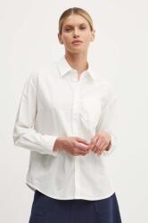 APC A. P. C. pamut ing chemise boyfriend brodee női, galléros, fehér, relaxed, COEVD. F12550 - fehér 40
