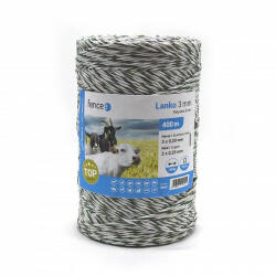 VNT electronics s. r. o - Fencee Fencee villanypásztor vezeték, - zöld / fehér, 400 m x 3 mm, 0.1 ohm/m, 110 kg