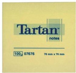 3M NOTES AUTOADEZIV 3M TARTAN 76x76 mm, galben pastel (96002235)