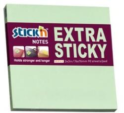 Hopax Notes autoadeziv extra-sticky 76 x 76mm, 90 file, Stick"n - verde pastel (HO-21662) - officeclass