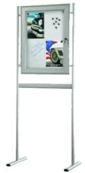  AVIZIER CU STATIV DE EXTERIOR MAGNETIC 6xA4 CU CHEIE (590133)