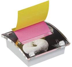 Post-it DISPENSER MILLENIUM ART POST-IT PT. NOTES AUTOADEZIV 76X76 mm, roz/galben neon (96002248)