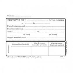 Formulare tipizate Dispozitie plata casierie, format A6, 100 coli/carnet (NL-010777) - officeclass