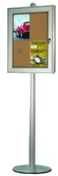  AVIZIER CU STATIV DE EXTERIOR PLUTA 6xA4 CU CHEIE (590131)