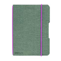 Herlitz Caiet My. Book Flex A4 40 File Patratele Perforat Coperta Din Panza Gri Elastic Roz (11361748)