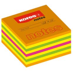 Kores Notes Adeziv 75 x 75 mm Neon Mixt 450 File Kores (KO48465)