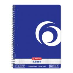 Herlitz Caiet A4 80f Spirala Patratele Perforat Albastru Intens (50002344)