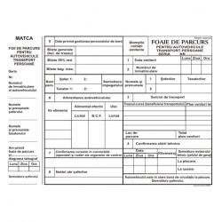 Formulare tipizate Foaie parcurs persoane, format A4, 100 coli/carnet (NL-011224)