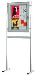  AVIZIER CU STATIV DE EXTERIOR MAGNETIC+PLUTA 6xA4 CU CHEIE (590143)