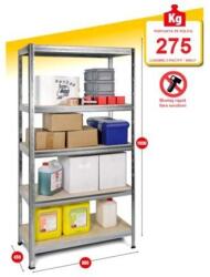  RAFT METALIC CU 5 POLITE EUROSTOCK 900x450x1800 mm (LxlxH), montaj fara suruburi, 275 kg/polita (6101044861) Raft