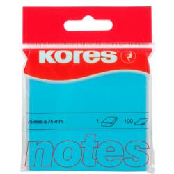 Kores Notes Adeziv 75 x 75 mm albastru neon 100 File Kores (KO47078) - officeclass