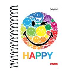 Herlitz Caiet Cu Spirala 10x14cm, 200 File, Smileyworld Rainbow (50002801)