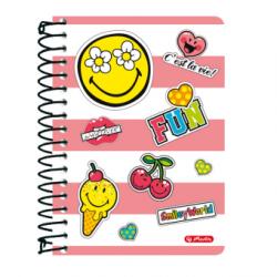Herlitz Caiet Cu Spirala 10x14cm, 200 File, Smileyworld Girly (50002788)