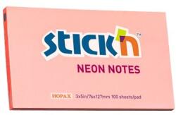 Hopax Notes autoadeziv 76 x 127 mm, 100 file, Stick"n - corai neon (HO-21170)