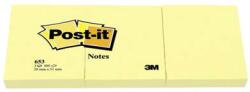 Post-it NOTES AUTOADEZIV POST-IT 51x38 mm, 3 buc/set, galben pastel (96002237)