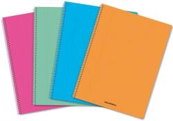 Aurora Caiet cu spirala, A4, 60 file - 80g/mp, coperta PP transparent color, AURORA - dictando (2960PPT) - officeclass
