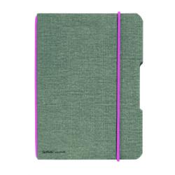 Herlitz Caiet My. Book Flex A6 40 File Patratele Coperta Din Panza Gri Elastic Roz (11361805)