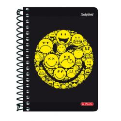Herlitz Caiet Cu Spirala 10x14cm, 200 File, Smileyworld Negru (50002795)