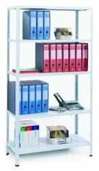 RAFT METALIC ALB KIT CU 5 POLITE, 1000x400x1880 mm (LxlxH) (960703)