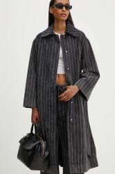 DAY Birger et Mikkelsen farmerkabát Hobbes - Denim Stripes női, fekete, átmeneti, oversize, DAY65243251 - fekete 36