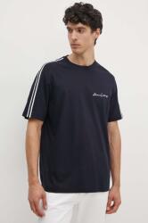 Giorgio Armani pamut póló sötétkék, férfi, nyomott mintás, 8NZTSG ZJ9AZ - sötétkék XL