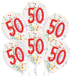 Amscan Baloane din latex cu confetti 50