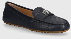 Lauren Ralph Lauren bőr mokaszin Barnsbury sötétkék, női, lapos talpú, 802942768007 - sötétkék Női 37