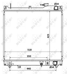 NRF hűtő, motorhűtés NRF 53914 (53914)