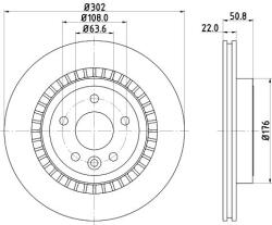 Hella Pagid féktárcsa HELLA PAGID 8DD 355 116-191