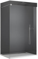 SanSwiss Paravan dus sticla walk-in 90x200 cm cu cadru metalic crom Sanswiss Easy (STR4P0905007)
