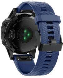 gigapack Pótszíj (egyedi méret, 22 mm, szilikon, állítható, rombusz minta, QuickFit csatlakozás) SÖTÉTKÉK Garmin Fenix 3, Garmin Fenix 7, Garmin Fenix 5, Garmin Fenix 6 Sapphire, Garmin Fenix 6 Solar (GP-14922