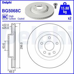 DELPHI féktárcsa DELPHI BG5068C (BG5068C)