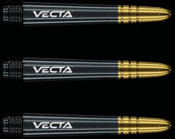 Winmau Dart Szár Winmau Vecta, Fekete Műanyag, Arany Fém Toppal, Hosszú