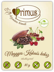 Primus vegán meggyes-kakaós keksz 80 g