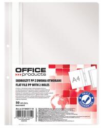 Office Products Dosar plastic PP cu sina, cu gauri, grosime 100/170microni, 50 buc/set, Office Products - alb (OF-21104211-14) - vexio