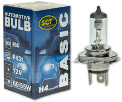 Sct germany Автомобилна крушка Basic H4, 12V, 60/55W, P43t (202792)
