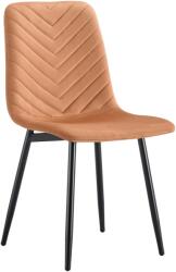 TEMPO KONDELA Szék, terrakotta Velvet szövet/fekete, RAMITA TYP 2 - mindigbutor