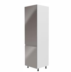 TEMPO KONDELA Szekrény a beépíthető hűtőhöz Aurora D60ZL, fehér, szürke - mindigbutor