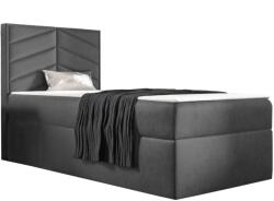 Miló Bútor St7 boxspring ágy, sötétszürke, balos (100 cm) - mindigbutor