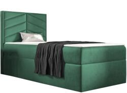 Miló Bútor St7 boxspring ágy, zöld, balos (70 cm) - mindigbutor