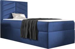 Miló Bútor St7 boxspring ágy, kék, balos (100 cm) - mindigbutor