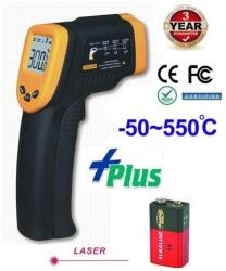 Lézeres Infra Hőmérő Pisztoly -50 +550°c Digitális Lcd Kijelzővel (s-ca-1166)