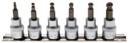 BGS technic 7 részes bit dugókulcs készlet, 3- 8 mm, imbusz 3/8", gömb fejjel sínen (BGS-5109) (BGS-5109)