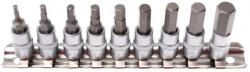 BGS technic 9 részes bit dugókulcs készlet 1/4" coll méretekben sínen (BGS-2749)