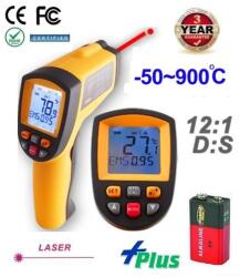 Lézeres Infra Hőmérő Pisztoly -50 +900°c Digitális Lcd Kijelzővel (s-ca-1168)