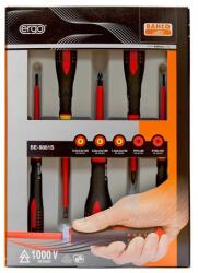 Bahco Szigetelt ERGO csavarhúzó készlet, 5 db Hornyolt: 0.5-0.8-1 és Phillips 1. és 2. (BE-9881S) (BE-9881S)