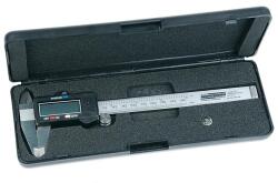 Brüder Mannesmann Pro ABS (AbSzolút) német digitális rozsdamentes acél tolómérő 160mm mélységmérővel + tárolódoboz (823-160) (823-160)