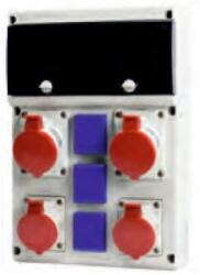 SCAME Építkezési kábelezett elosztószekrény IP44 11 module 2x5P 32A + 2x5P 16A + 3xSchuko